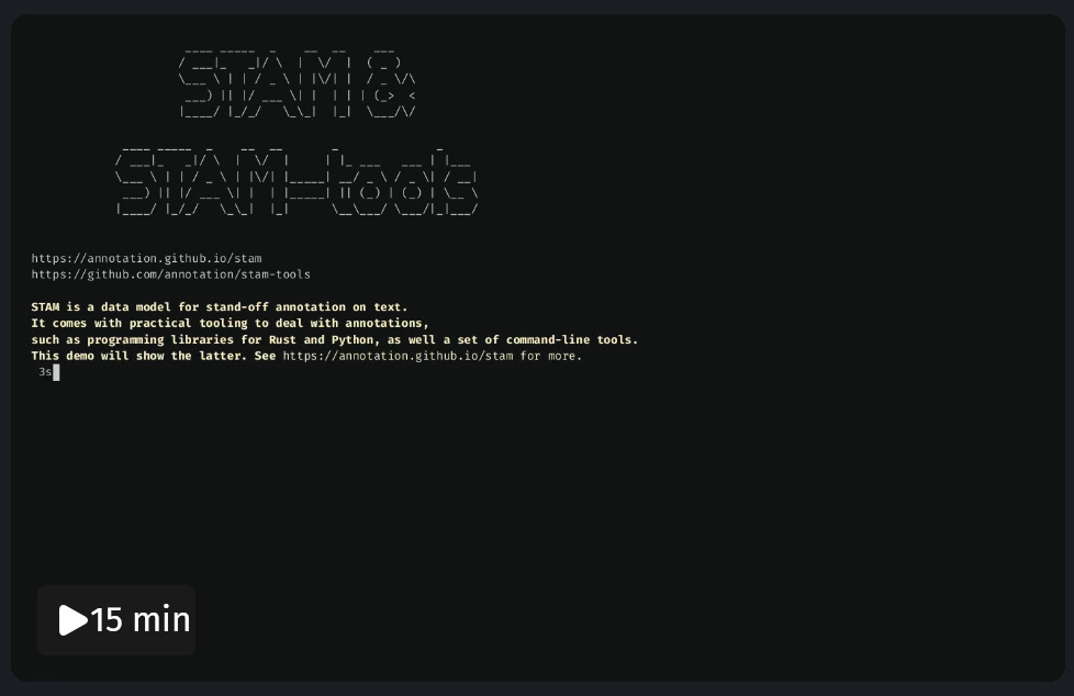 stam-tools demo