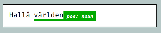 visualisation of an annotation in the browser